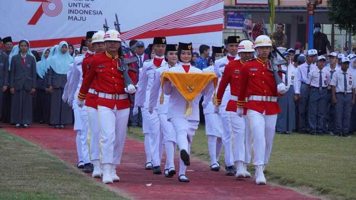 HUT RI Berlangsung Khidmat, Wabup OKI Sampaikan Terimakasih ke Petugas dan Peserta Upacara