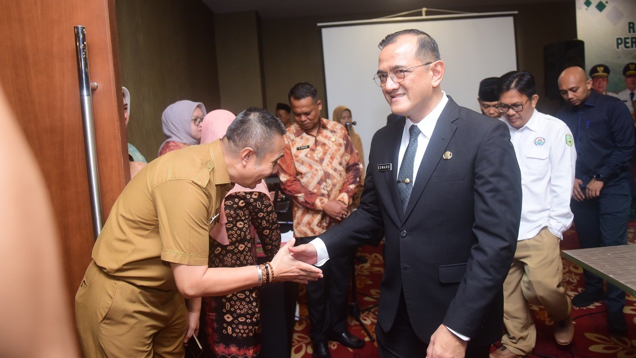 Sekda Sumsel Edward Candra. Buka Rakortekrenbang UPMD 2026, Dorong Percepatan Desa Mandiri
