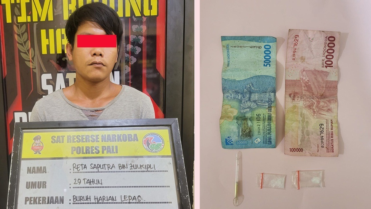 Pengecer Sabu Masuk Desa di PALI Dibekuk, Disita Barang Bukti Sabu 0,59 Gram