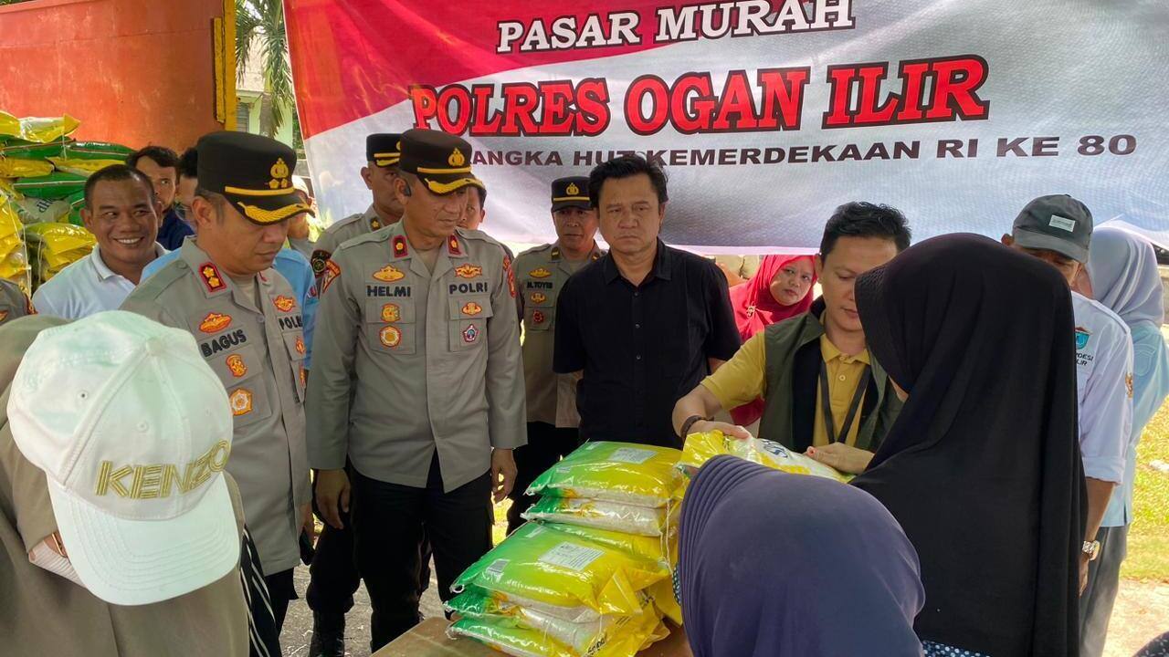 Sumringah, Warga Tanjung Batu Dapat Bantuan Beras Murah, 5 Ton Ludes Terjual