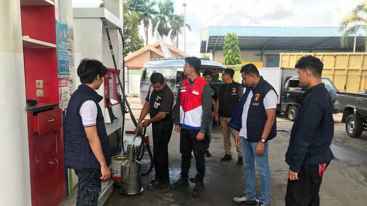 Polres OKU Cegah Penyalahgunaan BBM Bersubsidi di SPBU