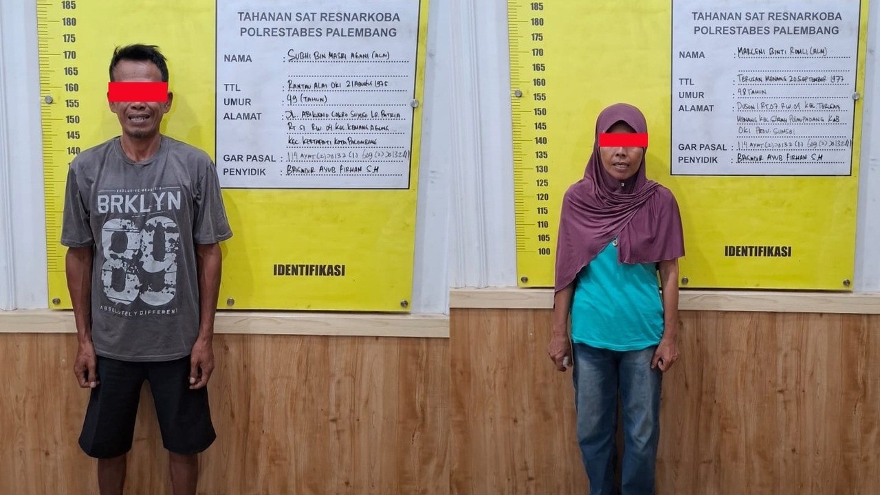 Sabu 96,10 Gram Gagal Edar di Palembang, 2 Pengecer Diamankan 