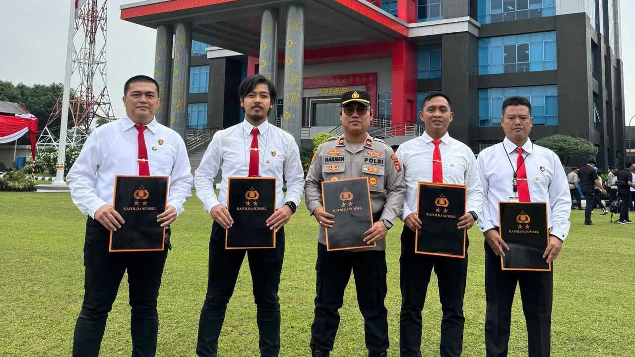 6 Personil Polres Muba Raih Penghargaan dari Kapolda Sumsel, Ini Kasus yang diungkap