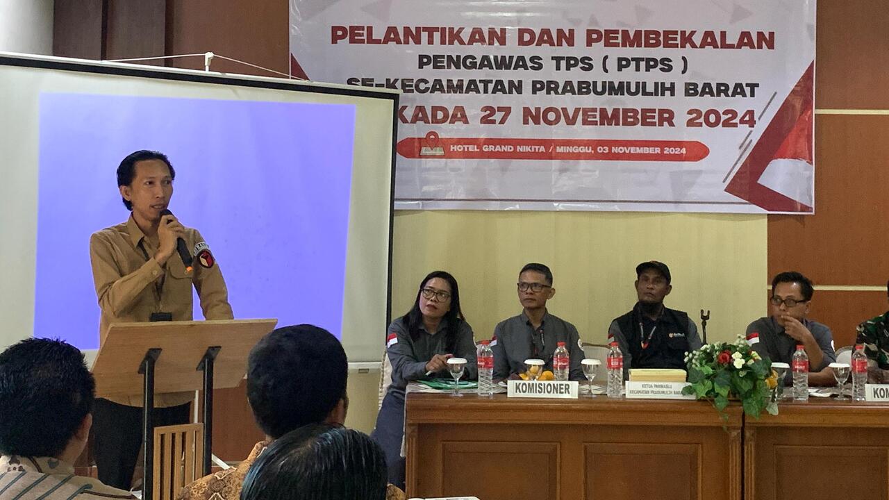 Bawaslu Prabumulih Lantik dan Gelar Bimtek PTPS di Tiga Kecamatan