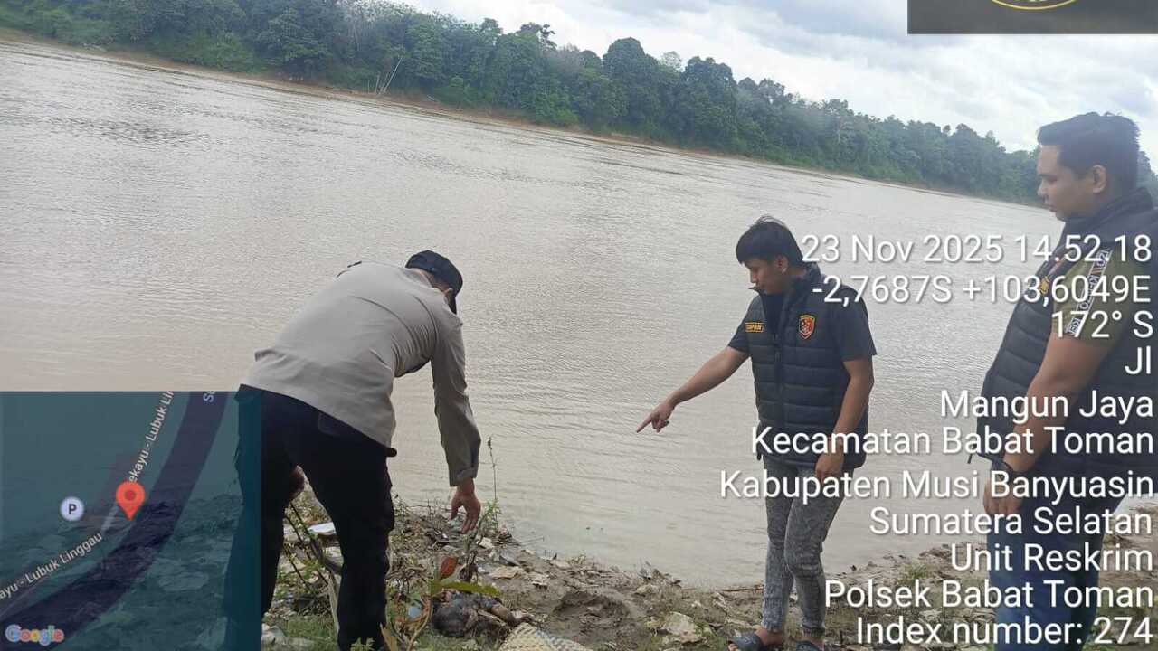 Heboh, Mayat Bayi ditemukan di Pinggir Sungai Musi 