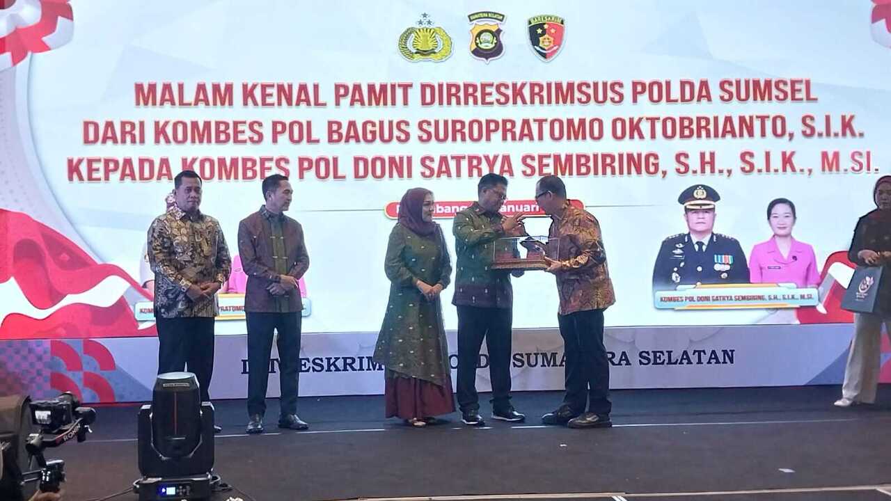 Teddy Hadiri Malam Kenal Pamit Direskrimsus Polda Sumsel