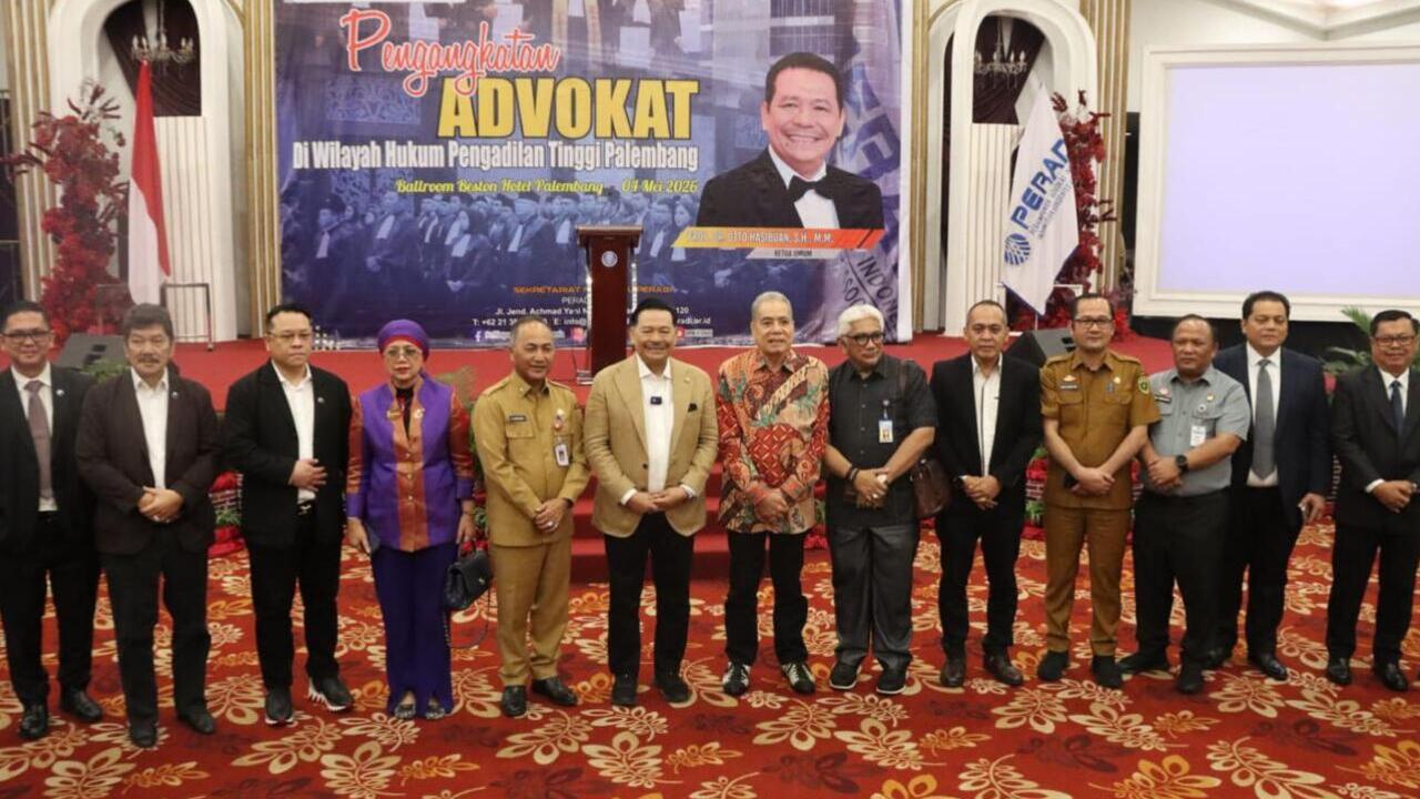 Kakanwil Kemenkum Sumsel Hadiri Pengangkatan Advokat, Tekankan Integritas dan Adaptasi KUHP–KUHAP Baru