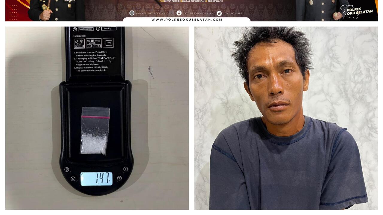 Ps. Kasat Turun Langsung, Polres OKU Selatan Ringkus Pengedar Sabu Asal Medan di Buay Rawan