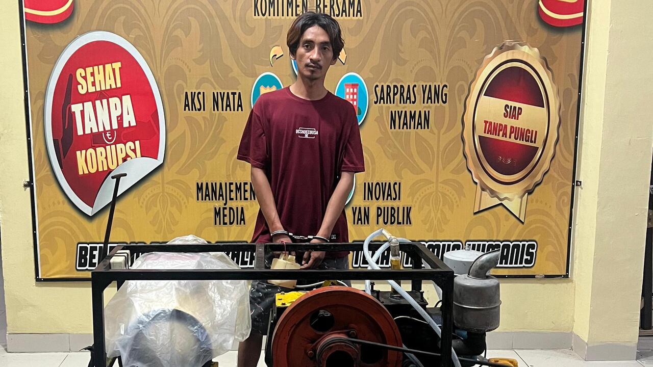 Curi Genset dan Lampu LED OT, Teguh Diringkus Team Singo Polsek Prabumulih Timur