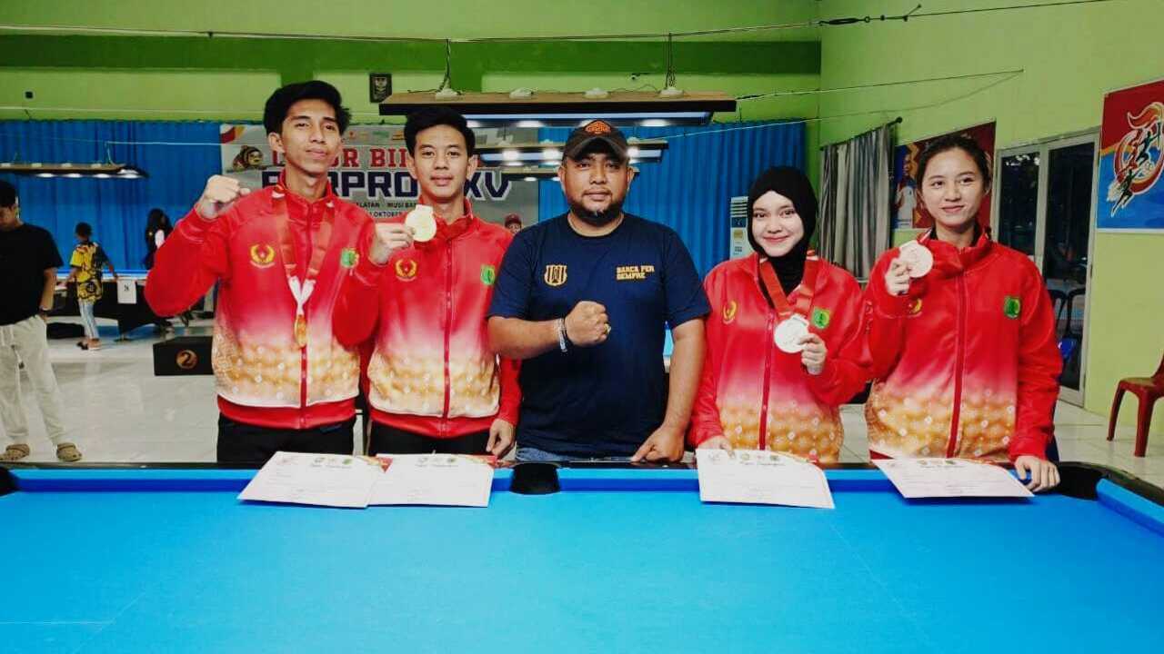 Biliar Muba Raih 1 Emas, 1 Perak, dan 4 Perunggu di Porprov XV 2025 Musi Banyuasin