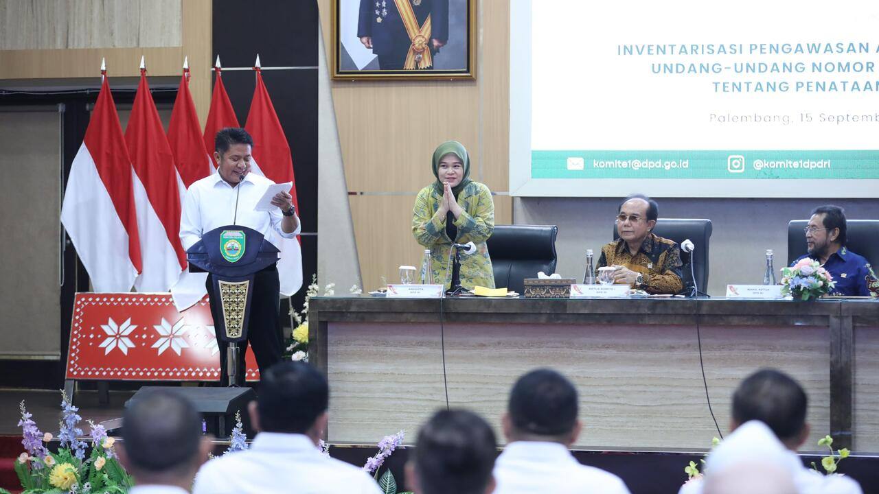 Dua Daerah di Sumsel Masuk Prolegnas, Herman Deru Minta Dukungan DPD RI