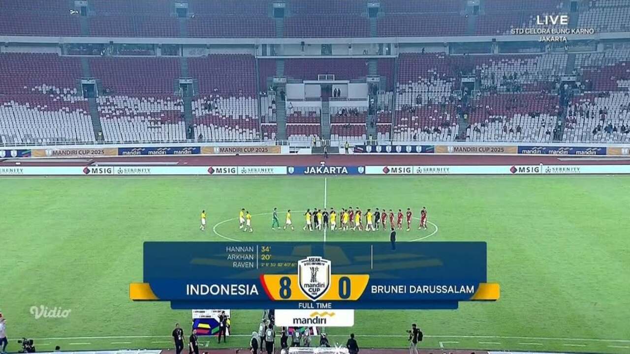 Piala AFF U-23 2025: Indonesia U-23 Bantai Brunei 8-0