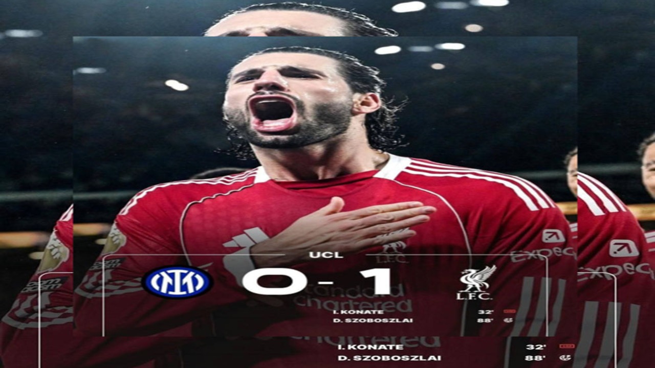 Hasil Liga Champions Eropa: Liverpool Curi Kemenangan 0-1 dari Inter Milan. 