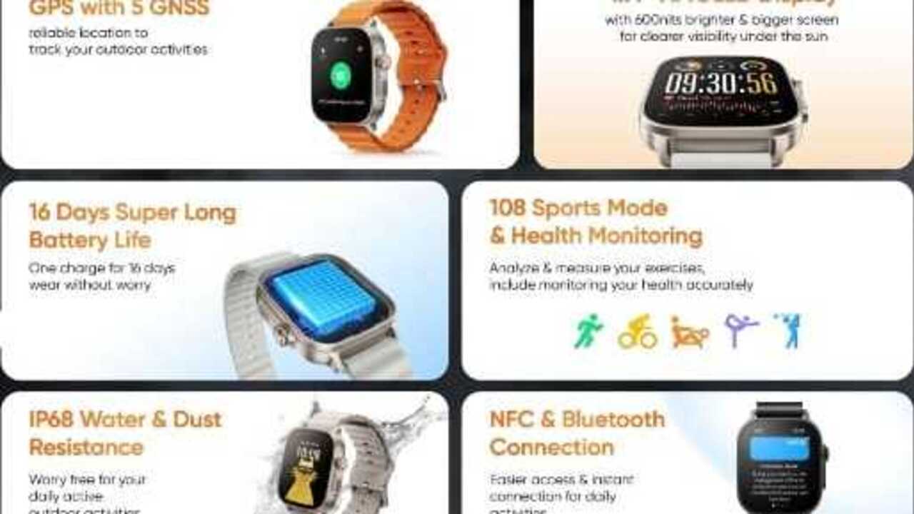Realme Watch 5 Hadir sebagai Smartwatch Serbabisa dengan GPS 5 Satelit, Baterai 16 Hari, dan IP68