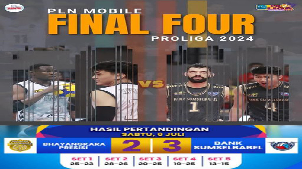 Final Proliga 2024 : Comeback Dramatis Bank Sumselbabel Menang 3-2 Atas Jakarta Bhayangkara