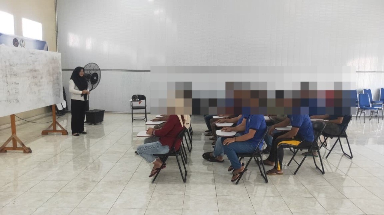 Belasan WB Lapas Muara Enim Ikuti Pendidikan Kesetaraan