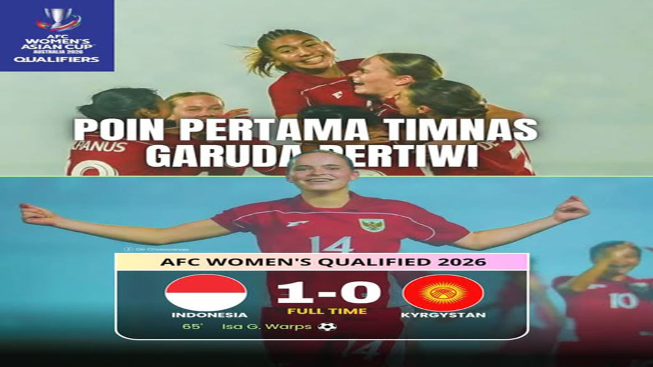 Timnas Putri Indonesia Tumbangkan Kirgistan 1-0
