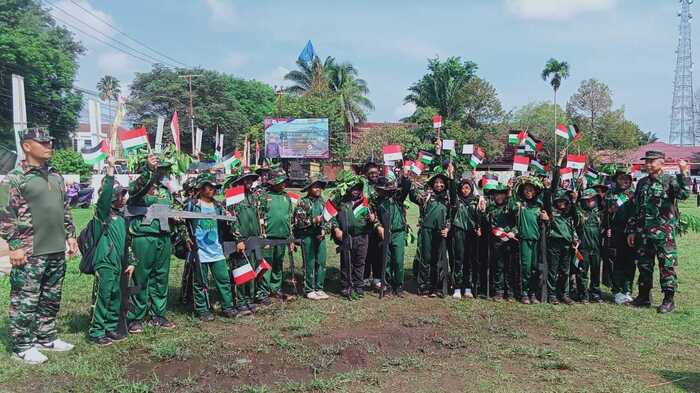 Tentara Cilik SDIT Serasan Sekundang Siap Bantu Palestina