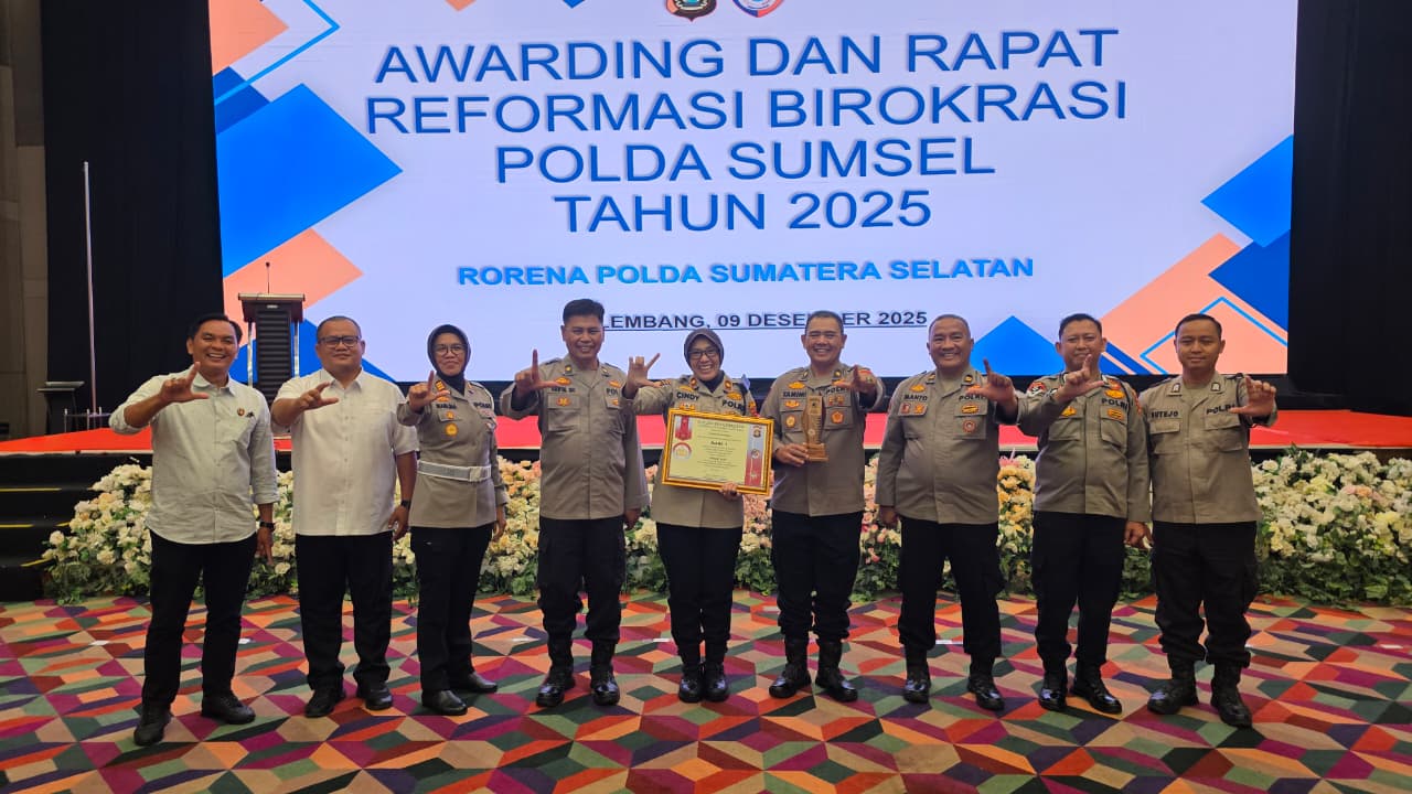 Polres Prabumulih Sabet Juara 1 Zona Integritas WBK–WBBM 2025, Bukti Komitmen Birokrasi Bersih dan Melayani