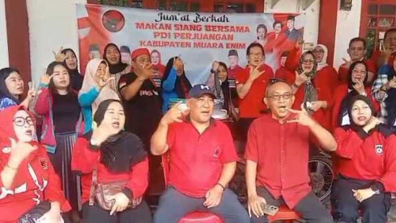 DPC PDIP Muara Enim Launching Makan Jumat Marhaen