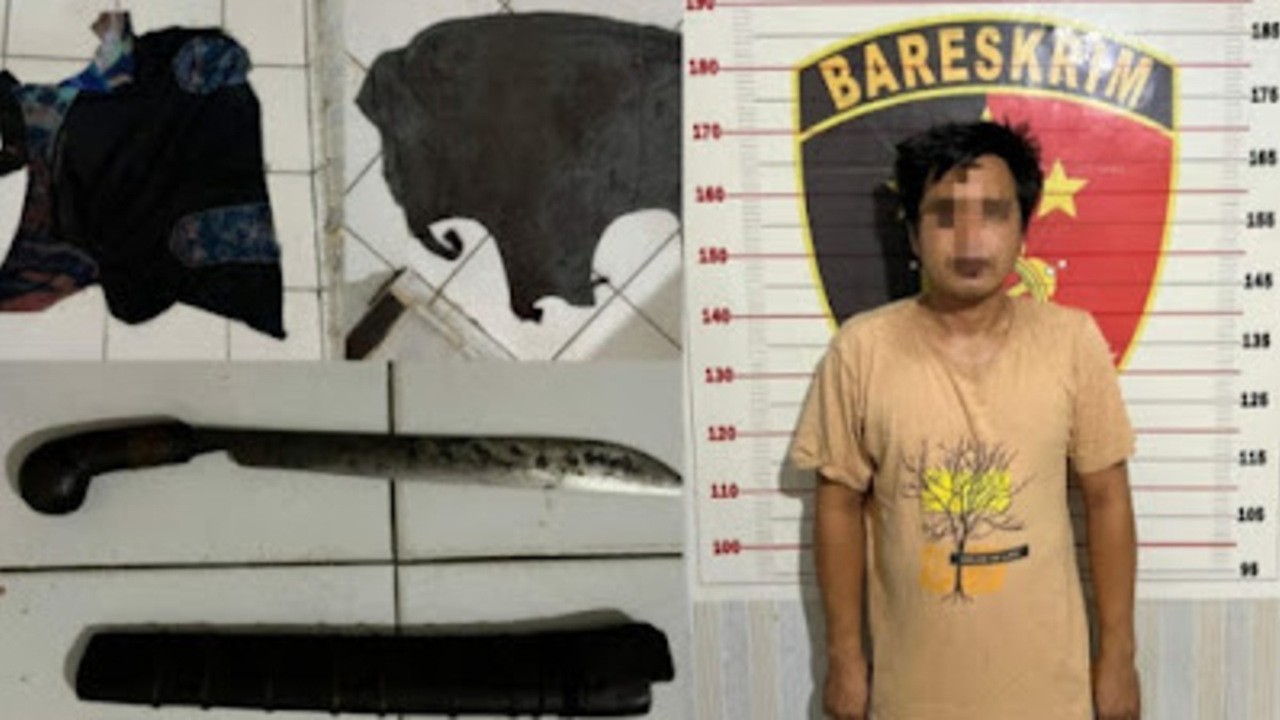 Warga Desa Blambangan OKU Nekat Bacok Tetangga Pakai Parang