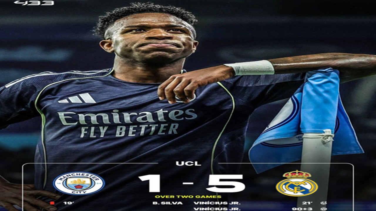 Hasil Liga Champions: Real Madrid Taklukkan Man City 2-1.