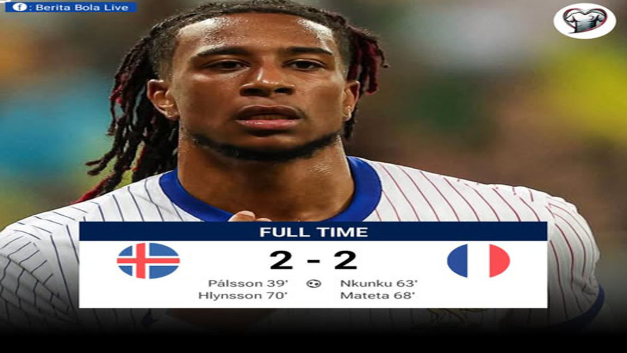 Hasil Kualifikasi Piala Dunia 2026: Prancis Ditahan Imbang Islandia 2-2