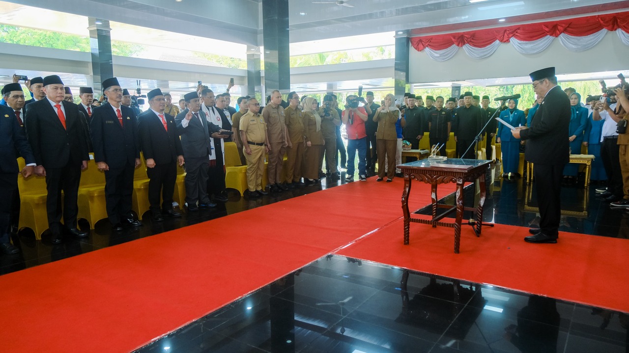 H Toha Lantik Pejabat Muba, Berikut Nama -nama yang dilantik