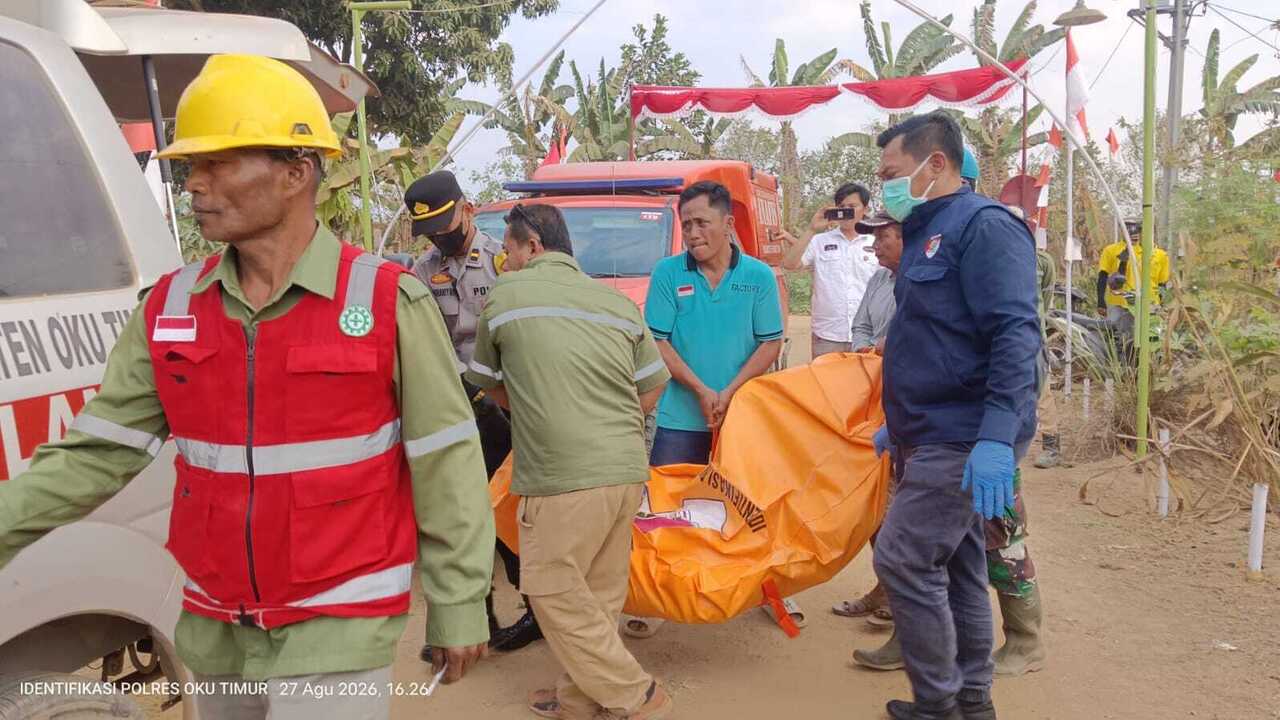 Respons Cepat Polres OKU Timur Tangani Penemuan Jenazah Karyawan di Cempaka