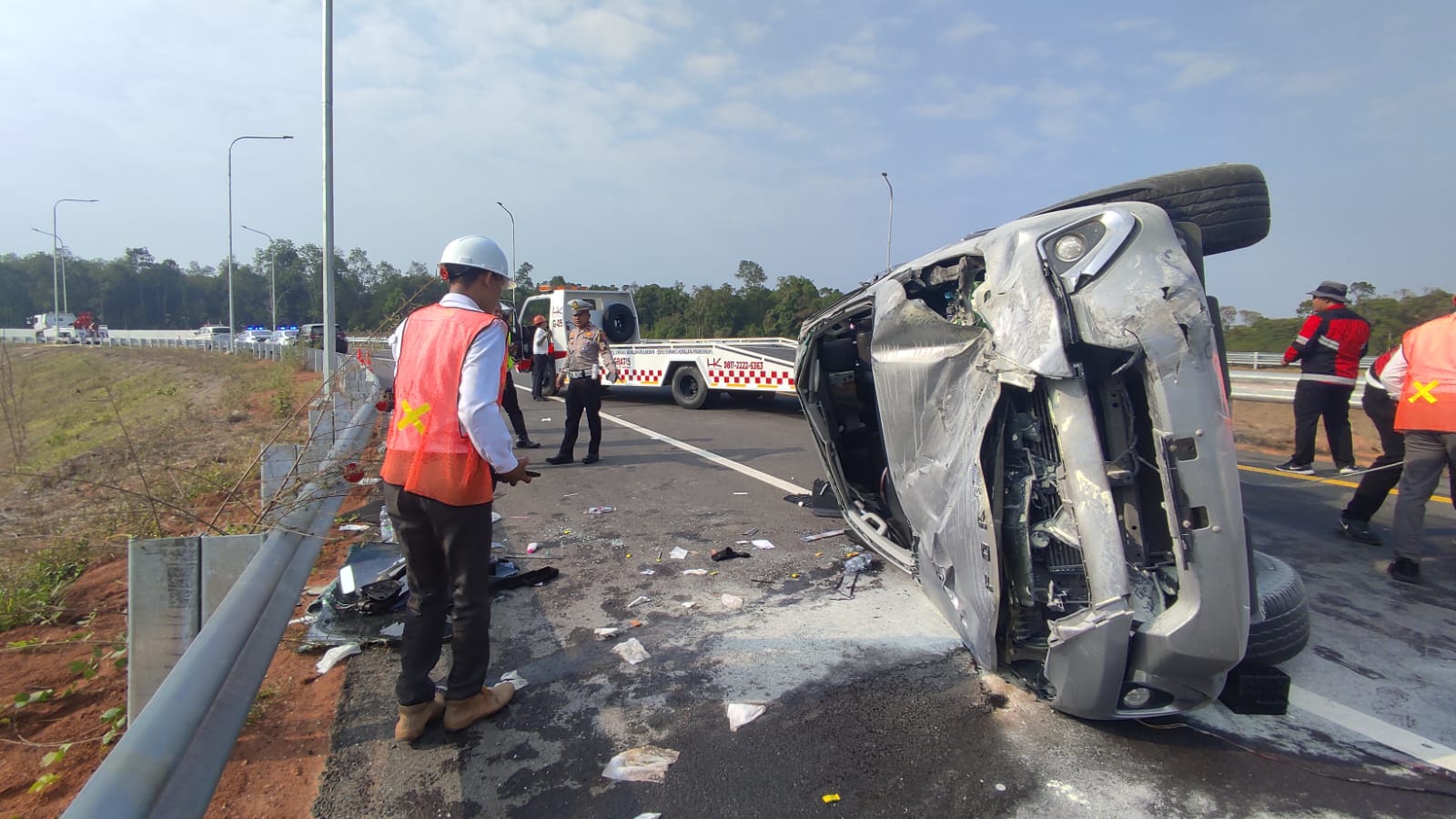 Tol Indra Prabu Kembali Makan Korban! Kali Ini Rombongan Pengurus KONI OI Terlibat Kecelakaan