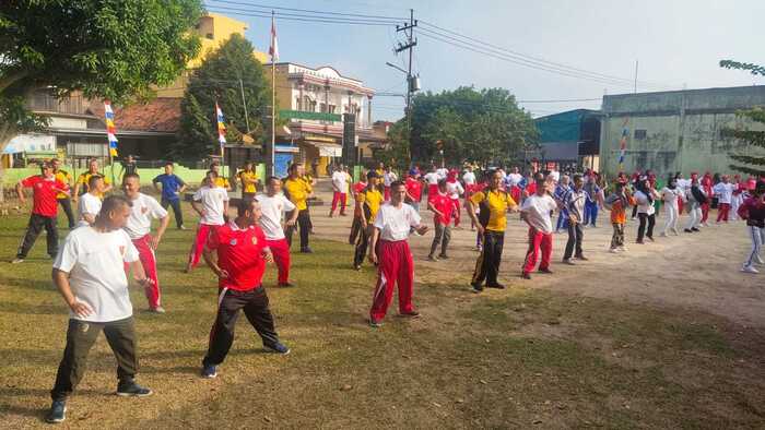 Jaga Kondisi Tetap Bugar, Dandim 0402/OKI Gelar Olahraga Bersama