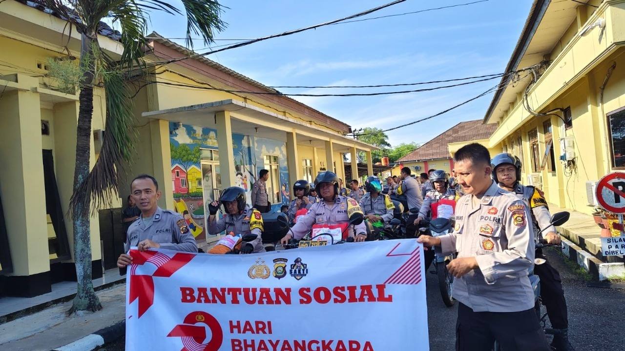 Peringati Hari Bhayangkara ke-79, Polres Prabumulih Salurkan 1000 Paket Sembako