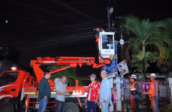 400 Lampu Jalan di Kecamatan Alang-Alang Lebar Palembang Diperbaiki 
