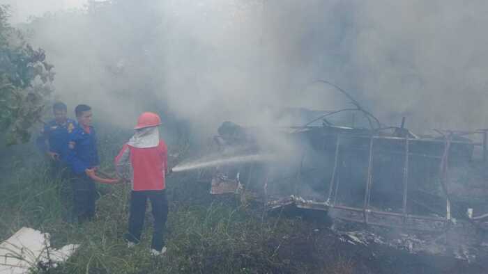Kayu Terbakar, Gudang Inventaris BSB Kayuagung Terkena Jilatan Api