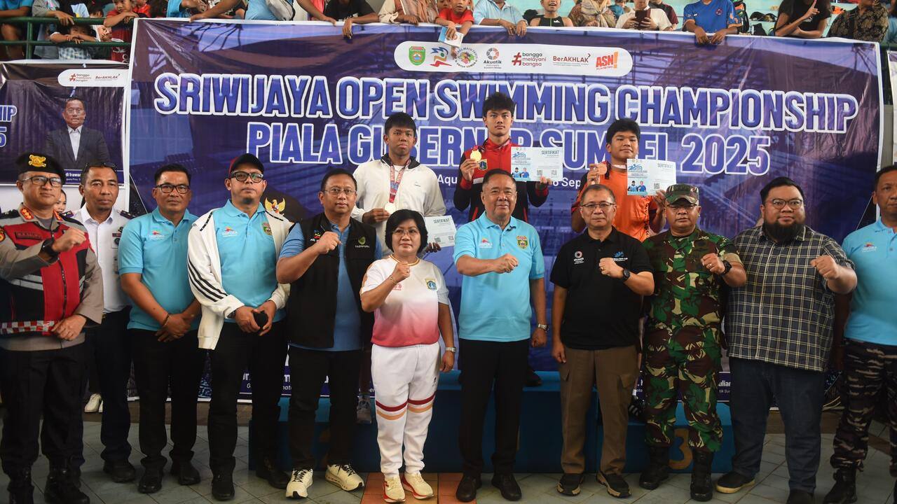 Sriwijaya Open 2025 Resmi Dibuka, Wagub Cik Ujang Tekankan Pentingnya Pembibitan Atlet Renang Muda
