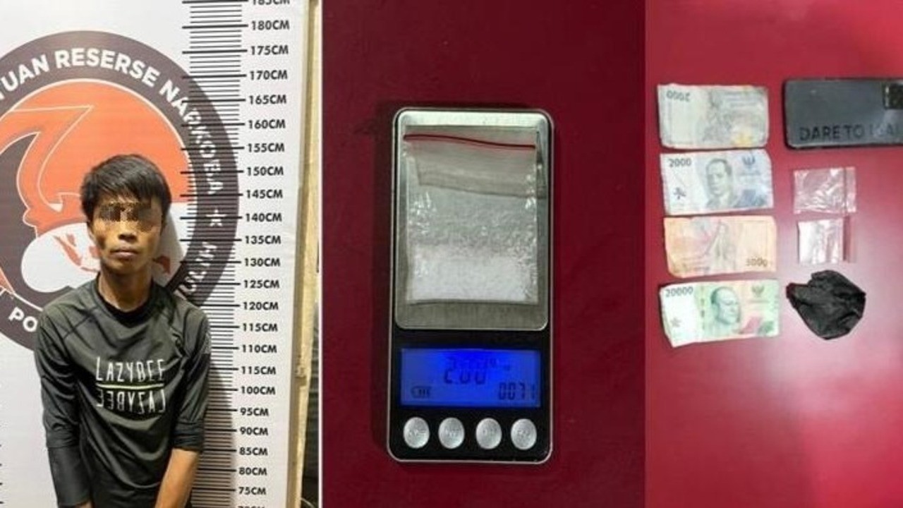 Petani di Prabumulih Ditangkap Saat COD Sabu di Depan Warung Jalan Tenggamus, Polisi Amankan 2,00 Gram Sabu