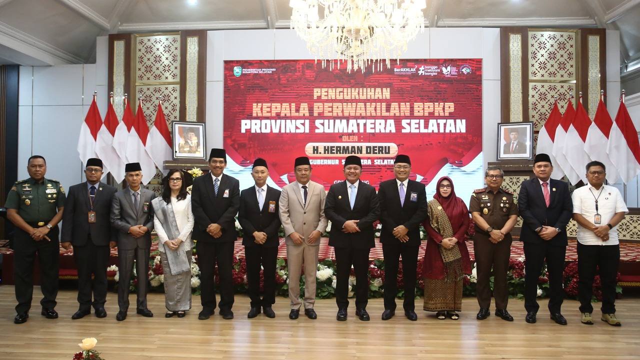 Gubernur Herman Deru Kukuhkan Supriyadi Sebagai Kepala Perwakilan BPKP Provinsi Sumsel