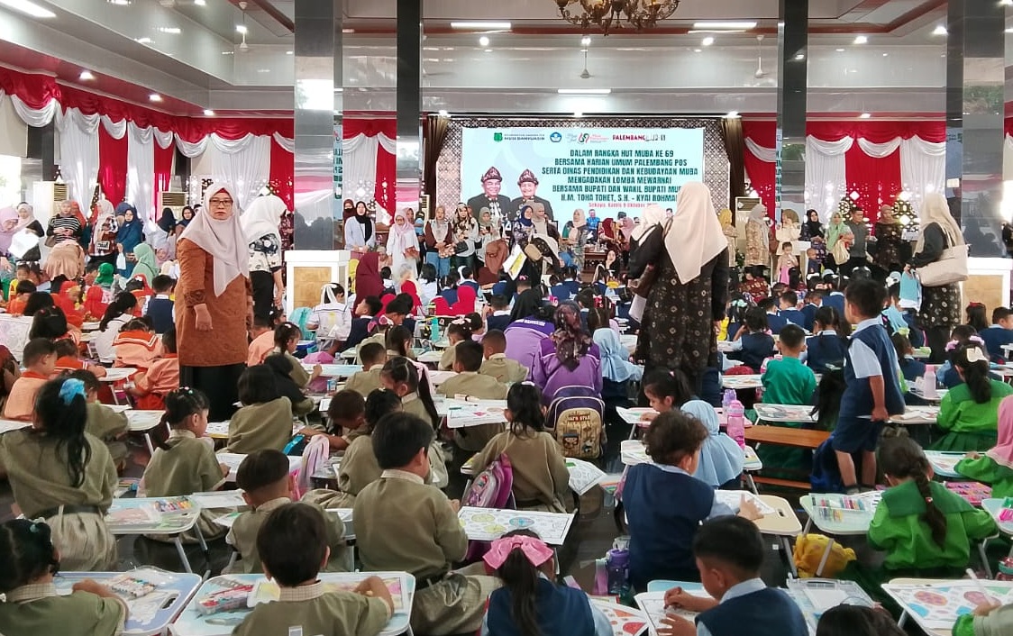 Wujudkan Anak Cerdas dan Lestarikan Budaya, Ribuan Peserta Ikuti Lomba Mewarnai Kreativitas Gambo di Sekayu