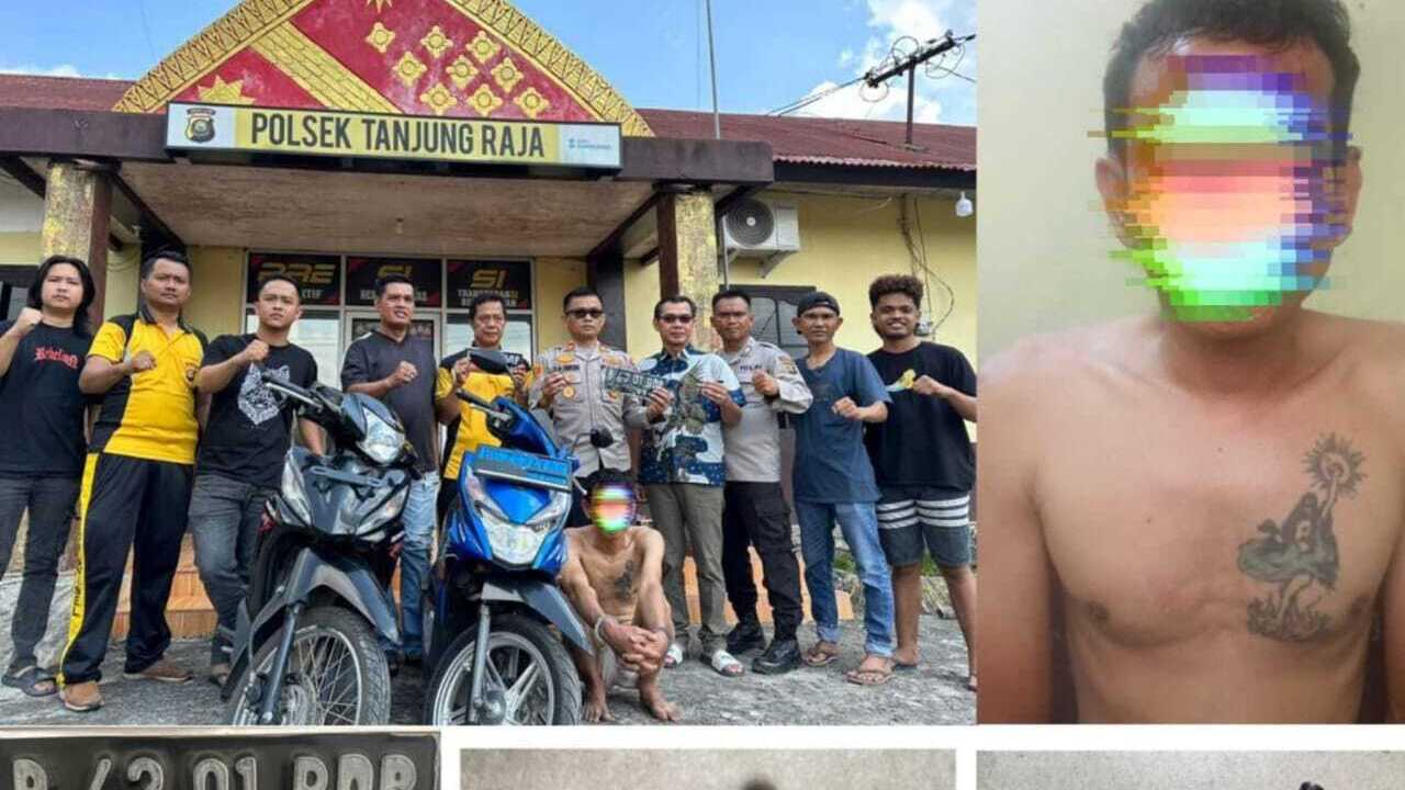 Spesialis Kasus Curat Keok Ditangkap Polsek Tanjung Raja, Pelaku Ada Tato Wanita Pegang Matahari