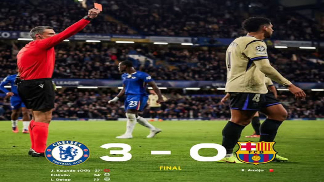 Hasil Liga Champions 2025: Chelsea Libas Barcelona 3-0, Kartu Merah & Dua Gol Dianulir. 