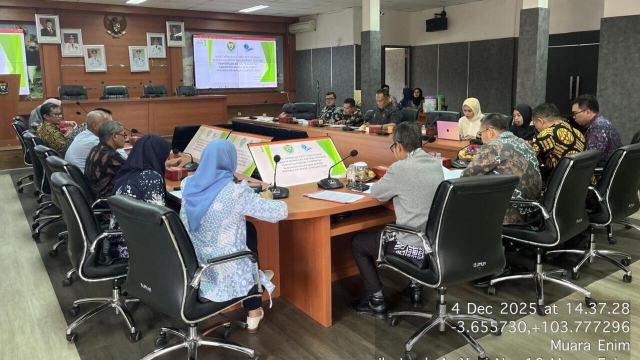 Kemenkum Sumsel Hadiri FGD Penyusunan Raperda Penyertaan Modal untuk Perumda Air Minum Lematang Enim