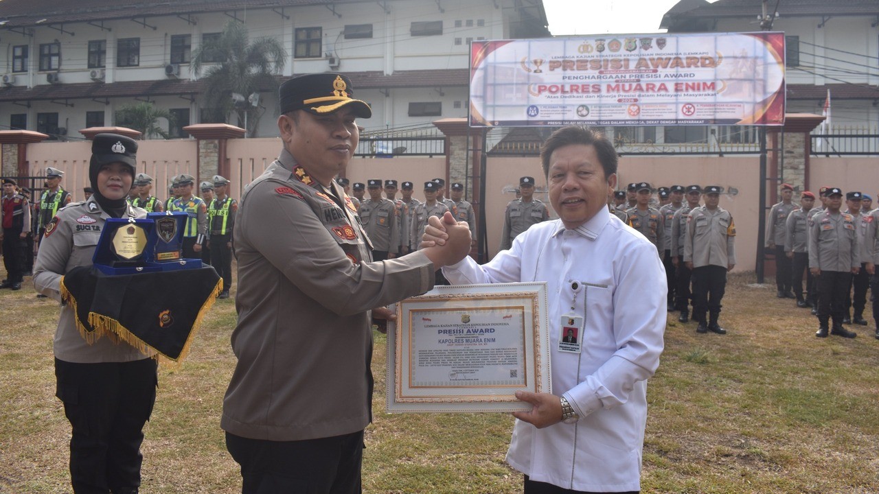 Polres Muara Enim Raih Presisi Award dari Lemkapi