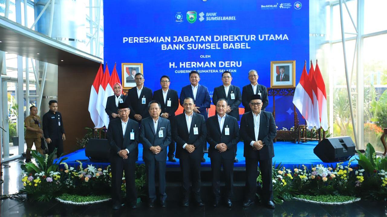 Herman Deru Resmikan Dirut Baru Bank Sumsel Babel, Soroti Trust, Transformasi Digital, dan Daya Saing Perbanka