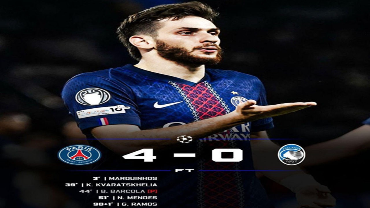 Hasil Liga Champions 2025/2026: PSG Bungkam Atalanta 4-0