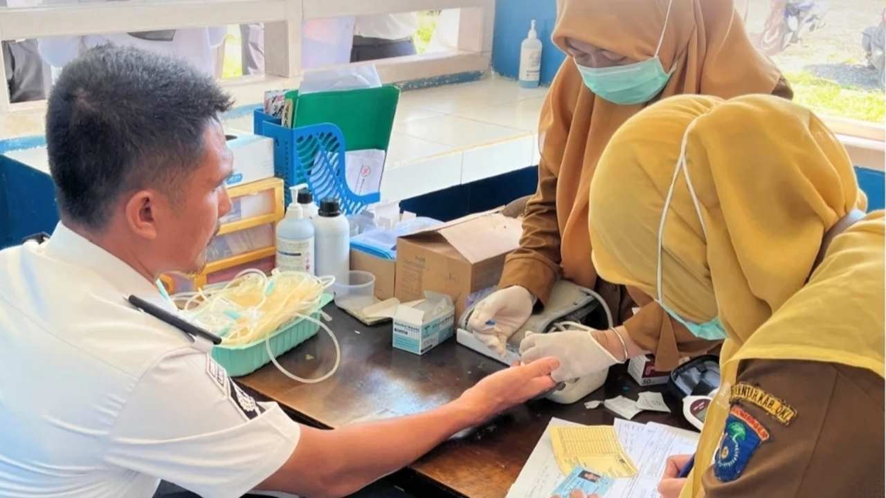 Peringati HBP ke-62, Lapas Kayuagung Gelar Aksi Donor Darah 