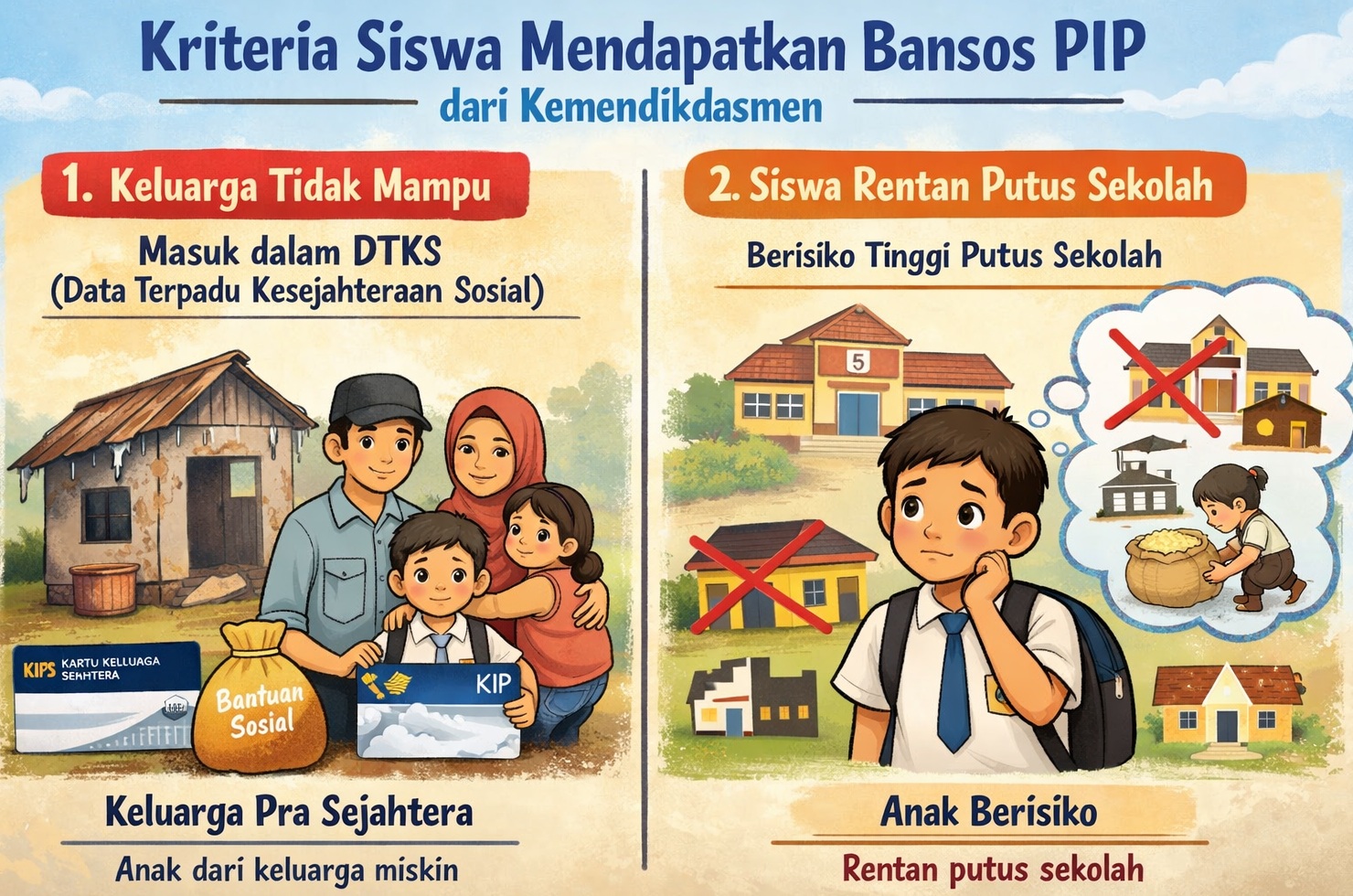 Bansos PIP 2026 Cair Usai Lebaran, Ini 2 Kategori Siswa yang Berhak Dapat Bantuan hingga Rp1 Juta