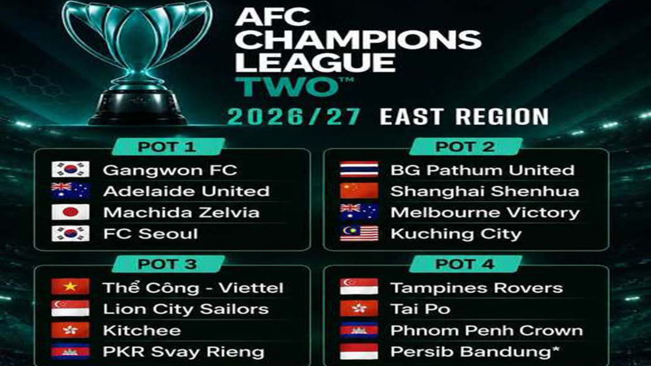 Persib Masuk Pot 4 ACL Two 2026/2027.