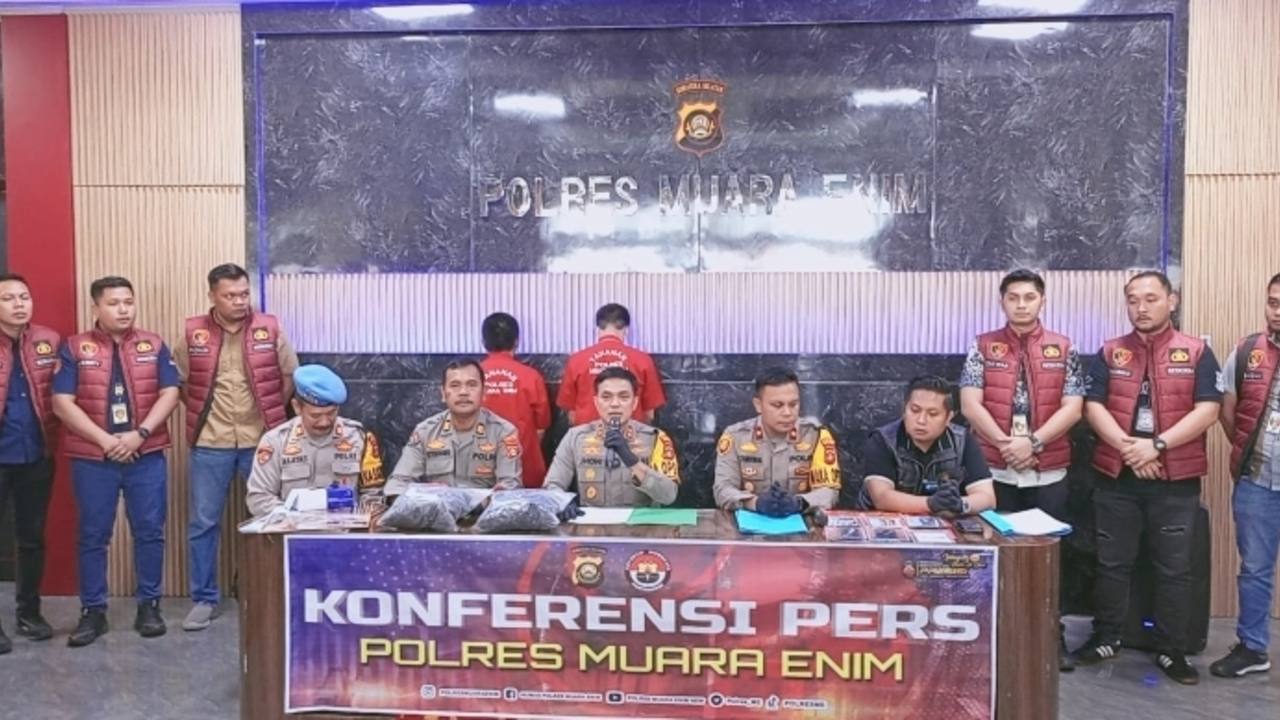 Polres Muara Enim Amankan 2 Tersangka Minerba