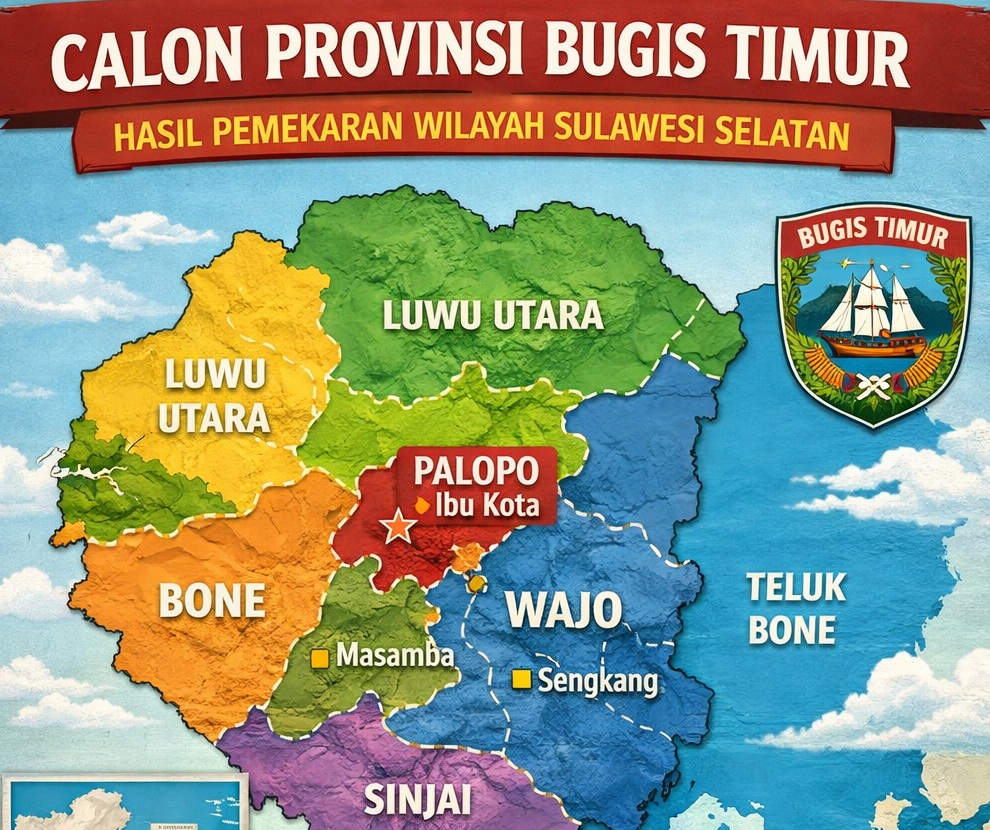 Pemekaran Wilayah Sulawesi Selatan: Wacana Provinsi Bugis Timur Dinilai Strategis, Kaya Potensi dan Budaya