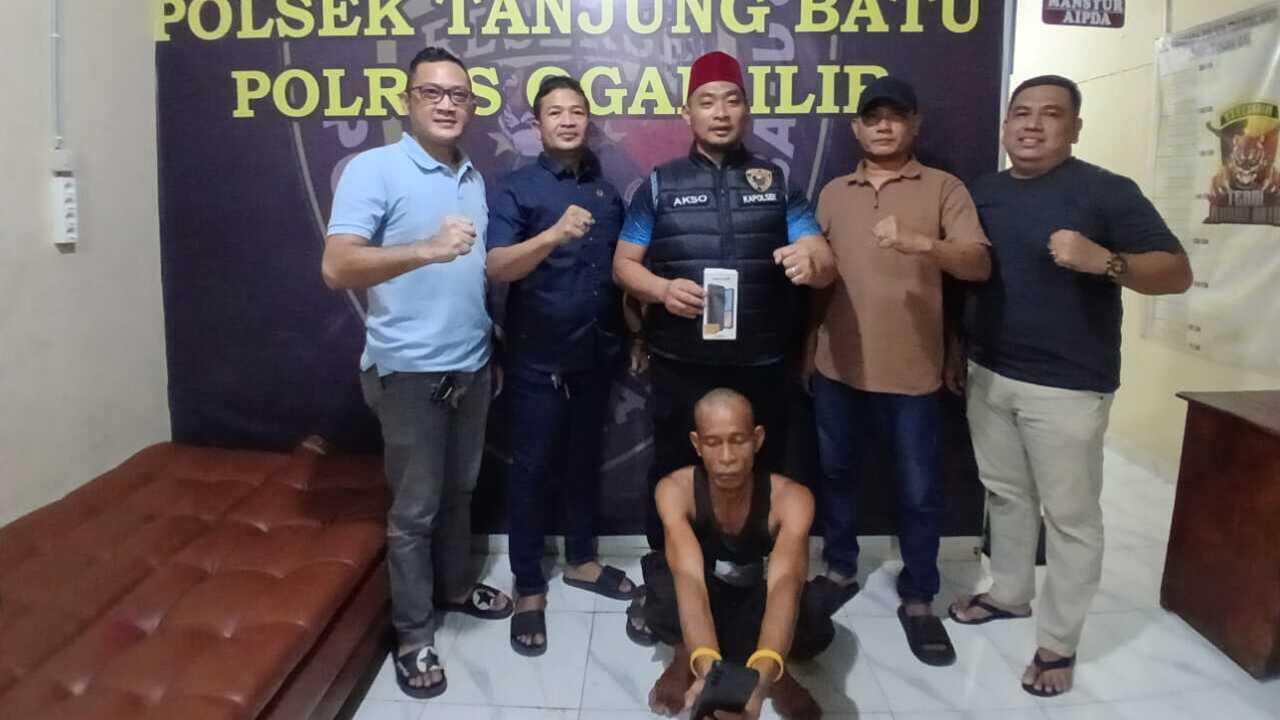 Polsek Tanjung Batu Amankan Pelaku Pencurian HP di Desa Pajar Bulan